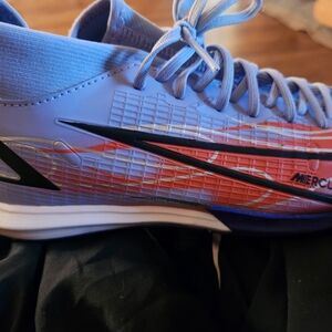 Nike Mercurial Women's Athletic Shoes in Light Blue and Coral